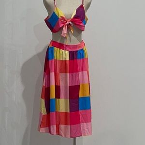 New! Crop top with Skirt 2 pieces